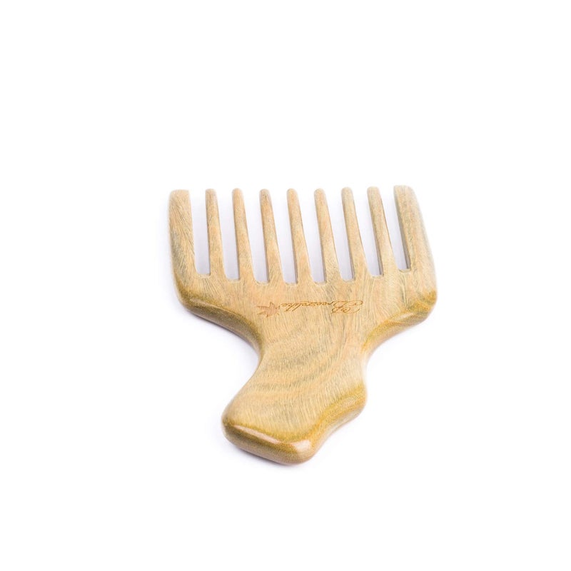 Breezelike Wooden Hair Pick - Natural Wide Tooth Wood Comb for Curly Hair - No Static Sandalwood Wooden Comb for Detangling - Image 2